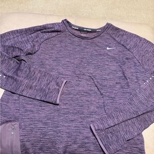 Nike Purple Marled Crewneck Performance Sweater